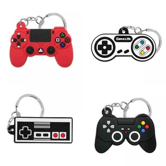 🌺 4PC GAME CONTROLLERS KEYCHAIN GAMER SET BUNDLE COLLECTORS NINTENDO XBOX PS5 - Picture 10 of 12